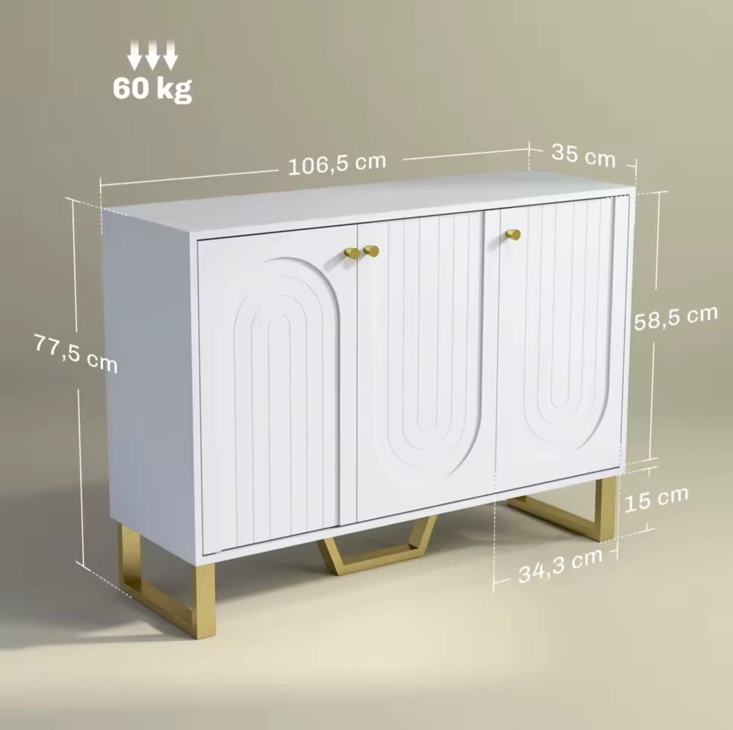 ✨ Modernes Sideboard mit 3 Türen