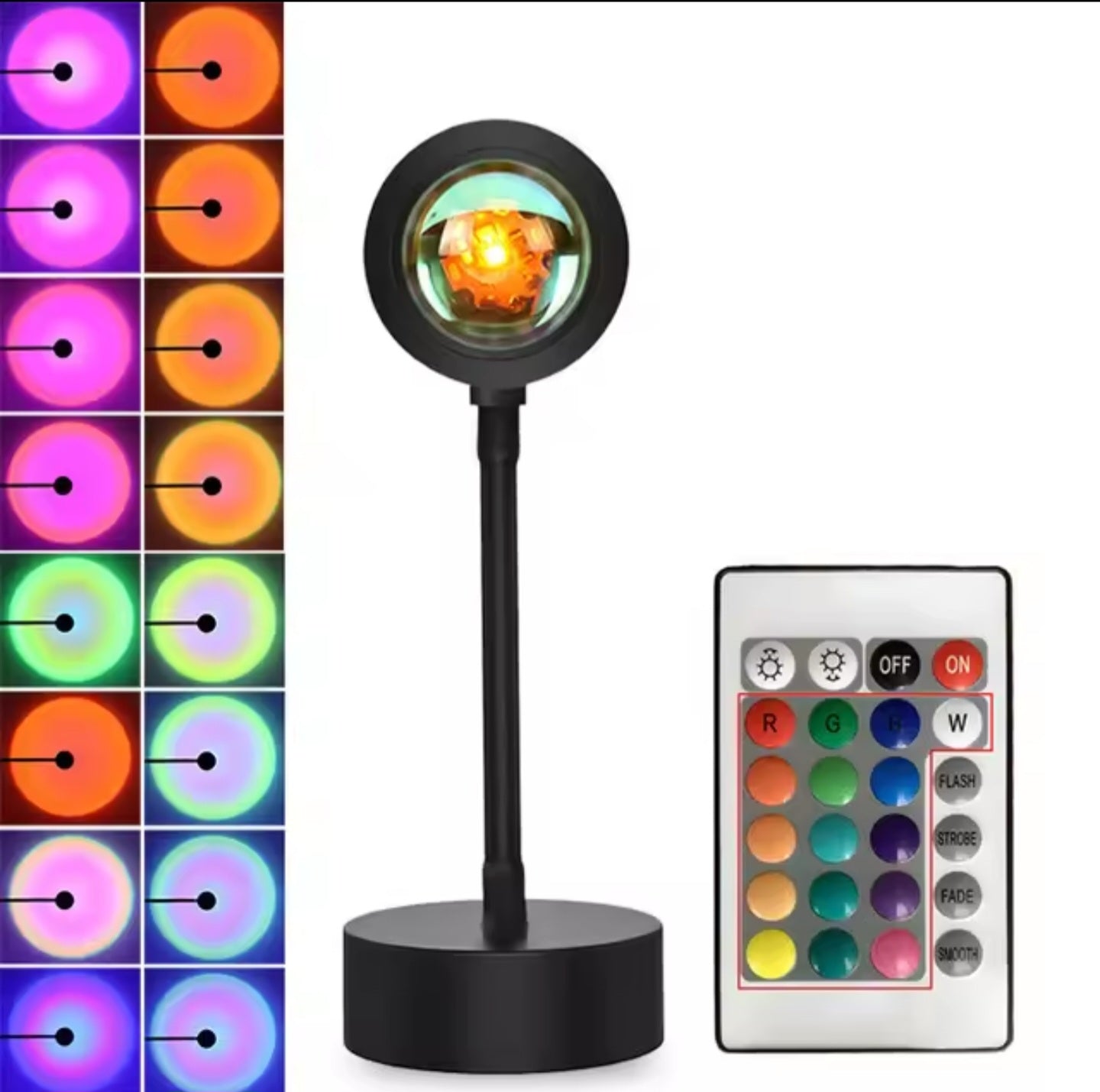 Sunset Projection Lamp – 16 Colors LED Room Light