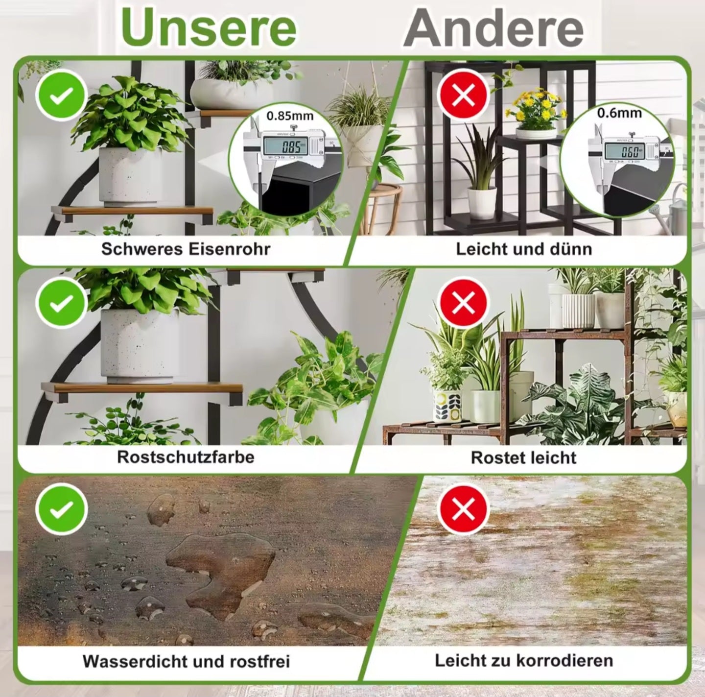 🌿 Moderner Pflanzenständer mit Stauraum