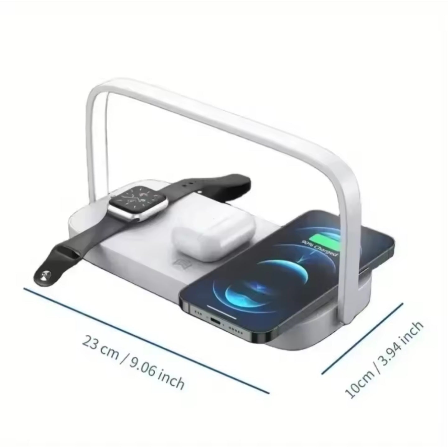 SmartCharge 4-in-1 Wireless Charging Station with LED Lamp