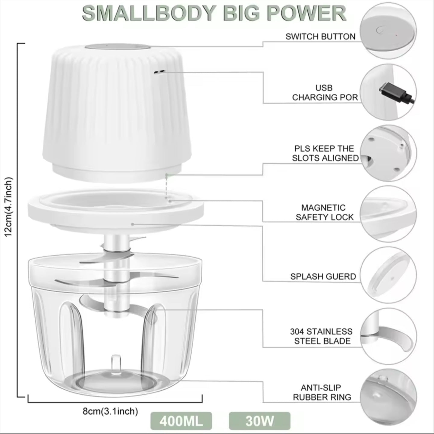 PowerCut Mini Vegetable Chopper