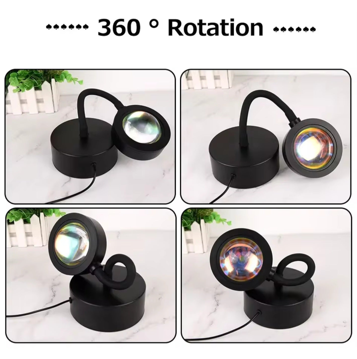 Sunset Projection Lamp – 16 Colors LED Room Light