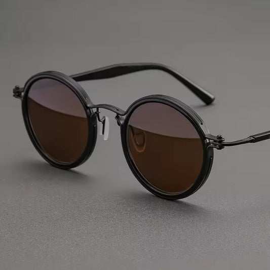Luxova Vintage Polarized Round Sunglasses
