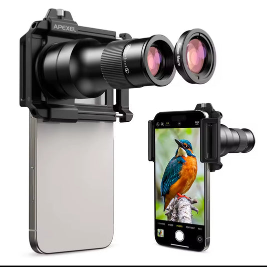 Luxova 2-in-1 Telephoto & Macro Mobile Lens Kit