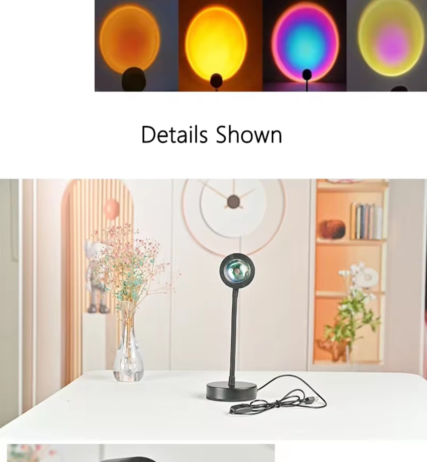 Sunset Projection Lamp – 16 Colors LED Room Light