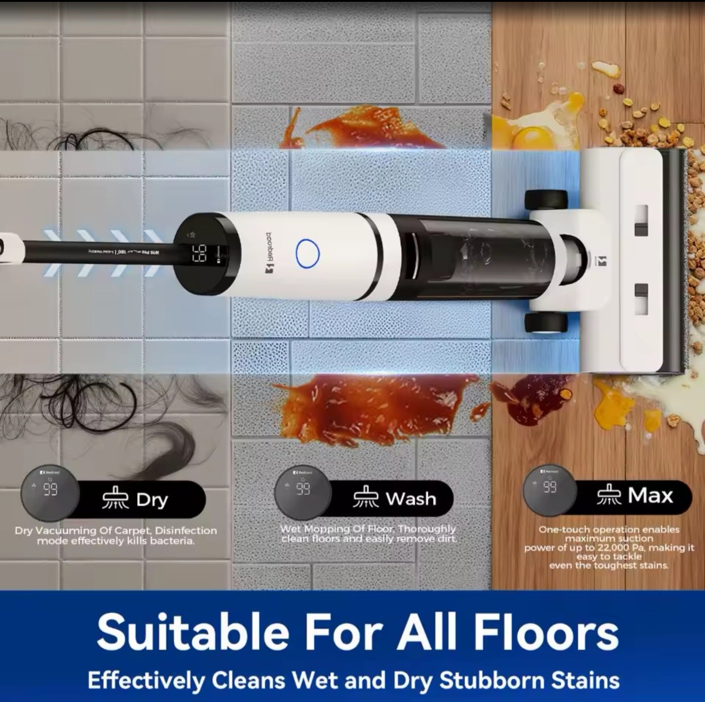 Redroad W15 Pro Smart Cordless Vacuum Cleaner