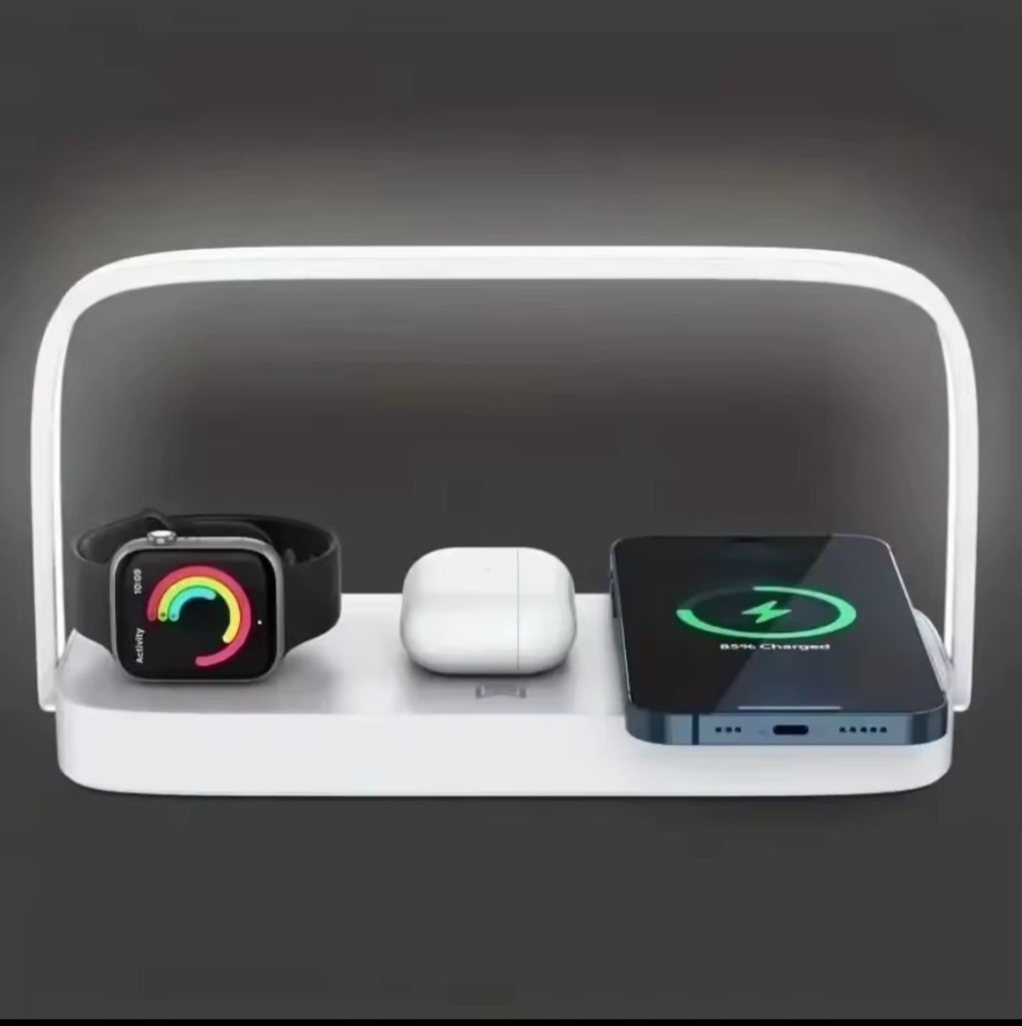 SmartCharge 4-in-1 Wireless Charging Station with LED Lamp